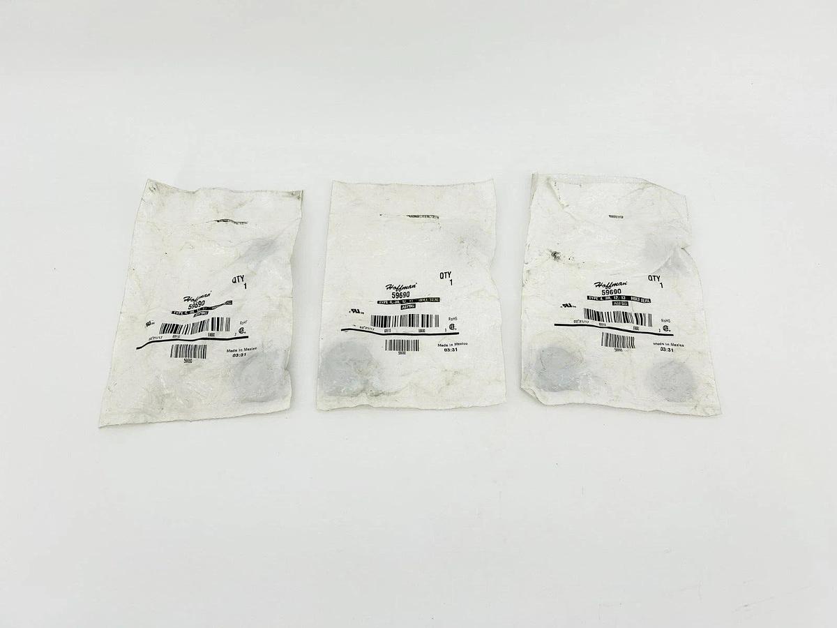 Lot of 3 New Hoffman 59690 Hole Seal Type 4, 3R