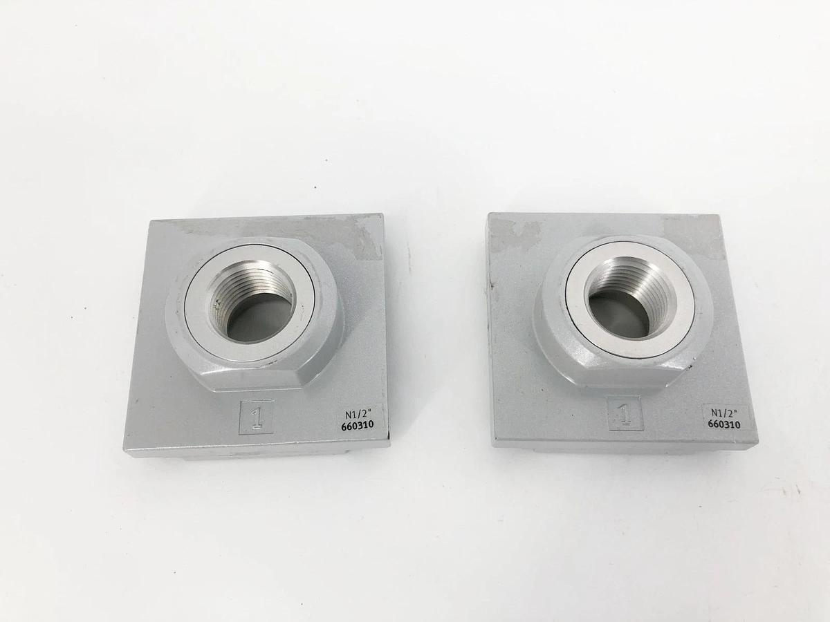 Lot of 2 New Festo 660310 Endplates N1/2" - No Box