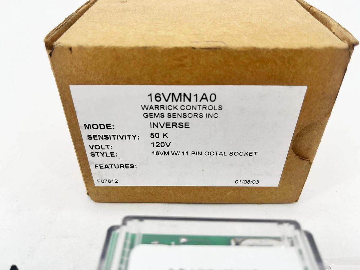 New GEMS Warrick Controls 16VMN1A0 Plug-In Relay Kit 120V 11-Pin Inverse Mode