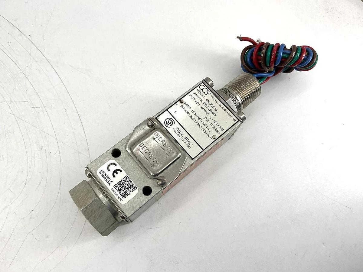 New Custom Control Sensors 6900GE16 Pressure Switch 4-Wire 12-150PSIG 120/250V