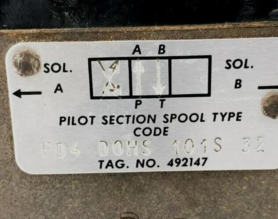 Used Bosch Racine FD4-CTHS-106M-62 Hydraulic Solenoid Valve 110/115V 3000psi Max