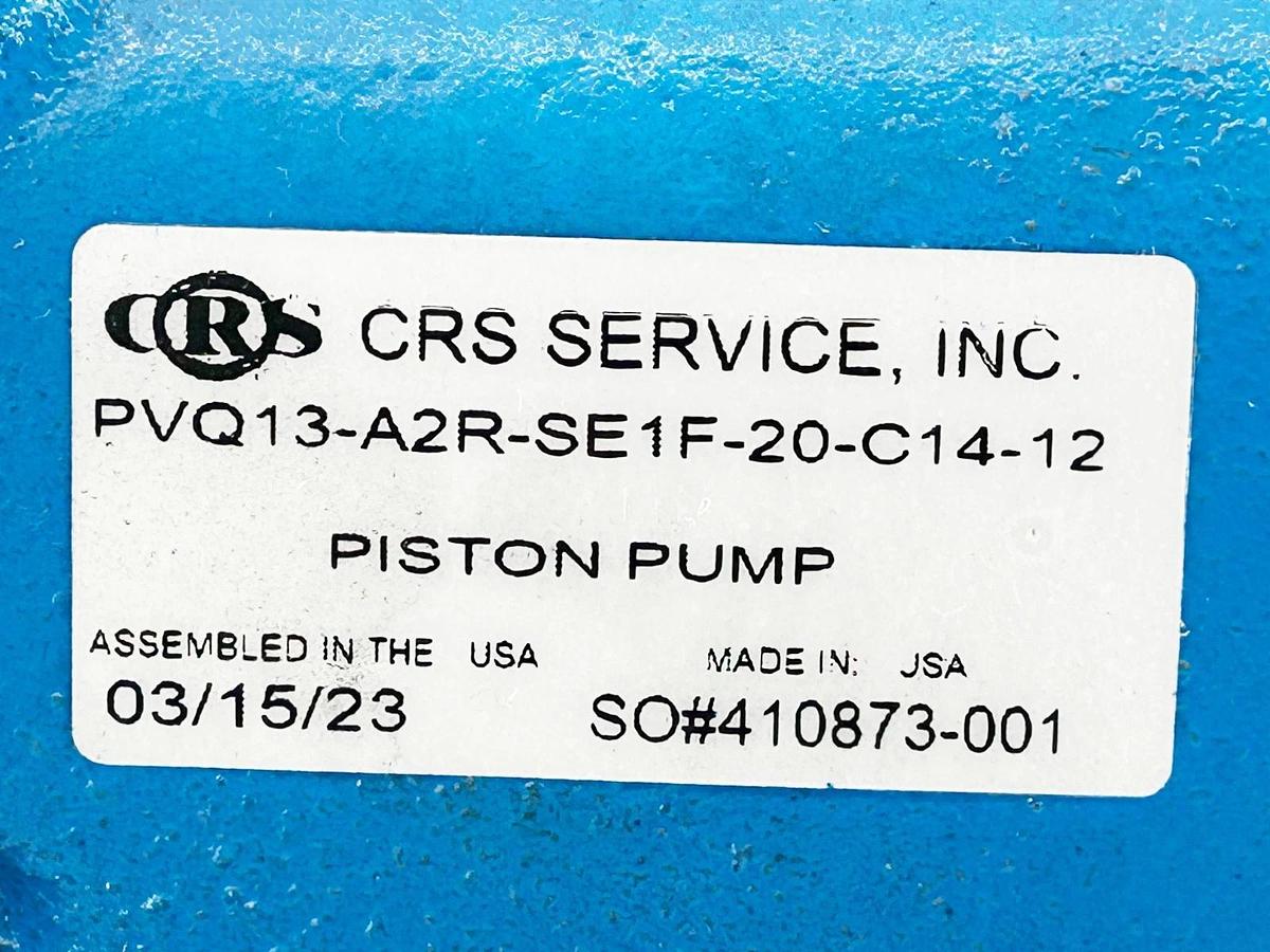 New CRS Service Inc PVQ13-A2R-SE1F-20-C14-12 Hydraulic Piston Pump