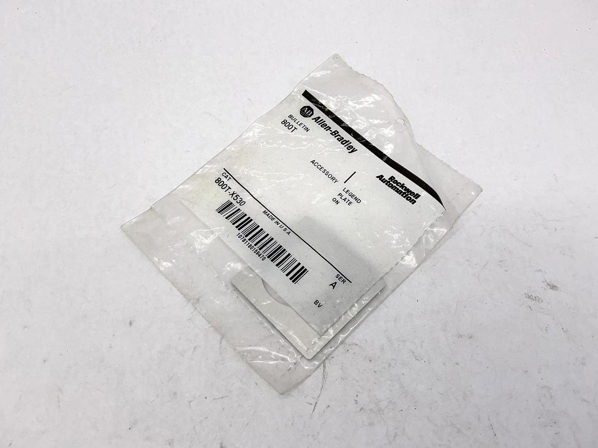 Lot of 2 New Allen Bradley 800T-X530 Ser A Legend Plate On Accessory