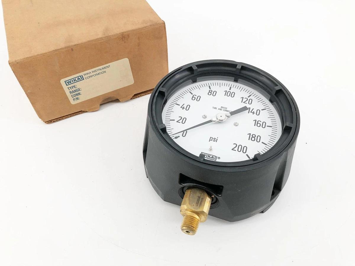 New Wika 9834168 Type 212.34 Process Gauge 4.5" 0-200psi 1/4" NPT Lower
