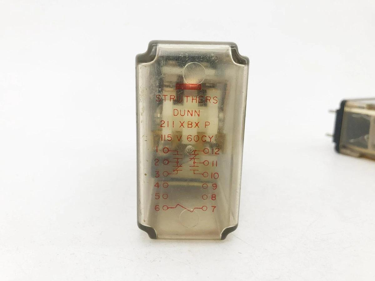 Used Lot of 2 Struthers-Dunn 211XBXP Relays 115V 60CY
