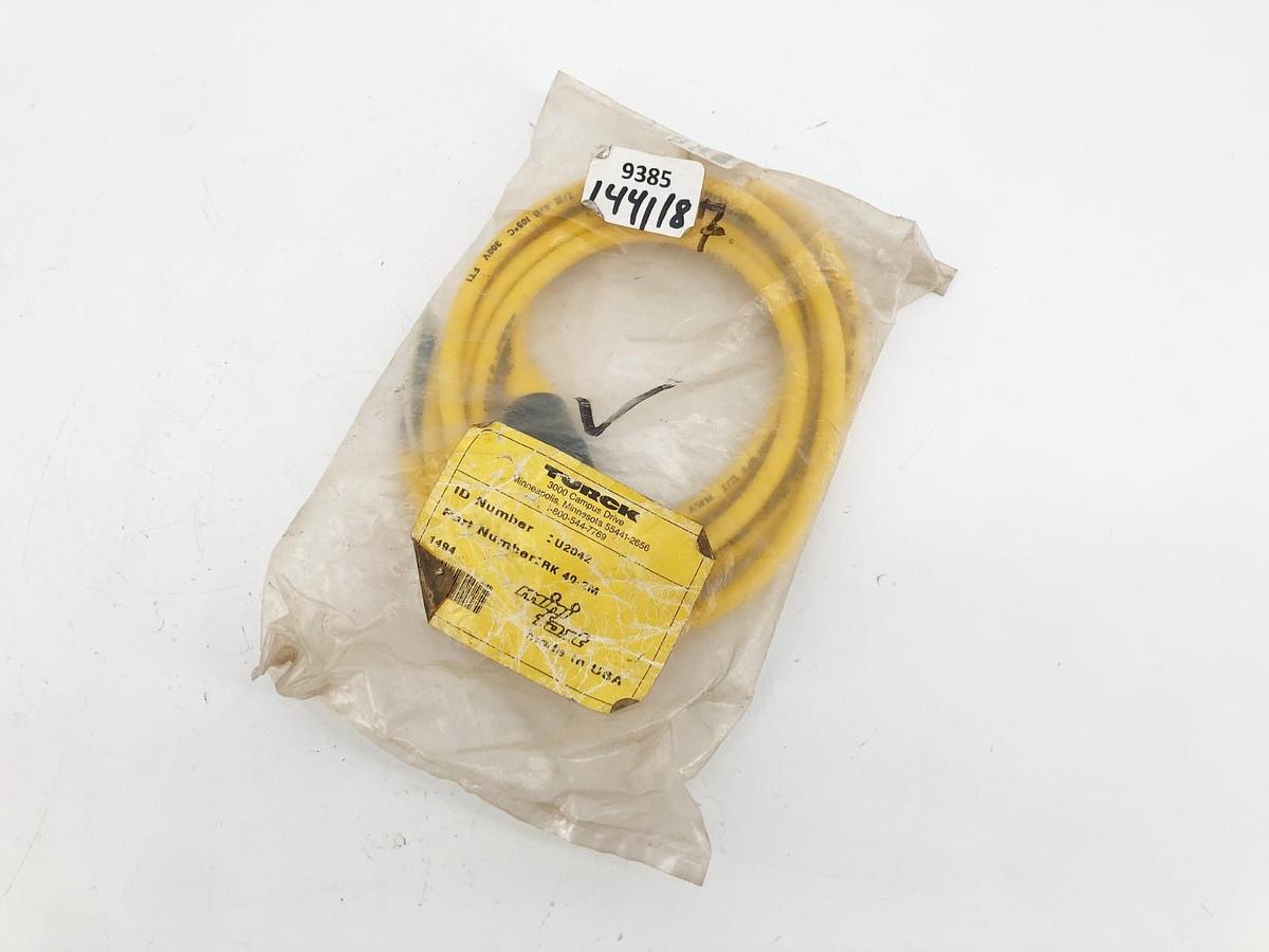 New Turck RK 40-2M Cordset 7/8" Straight Female 4 Wire 18AWG 2m U2042