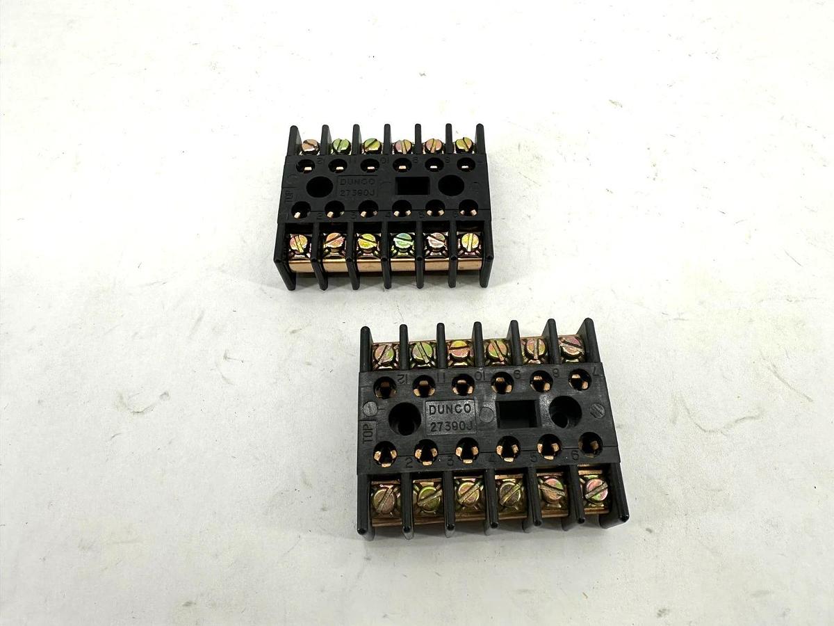 Lot of 2 New Struthers-Dunn 27390 Dunco Relay Socket 12 Pin - No Box