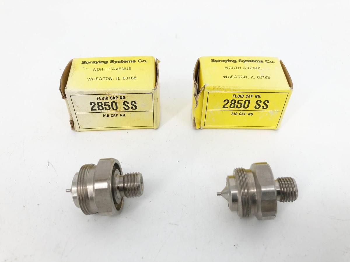Lot of 2 New Spraying Systems 2850 SS Spray Nozzles Stainless Steel