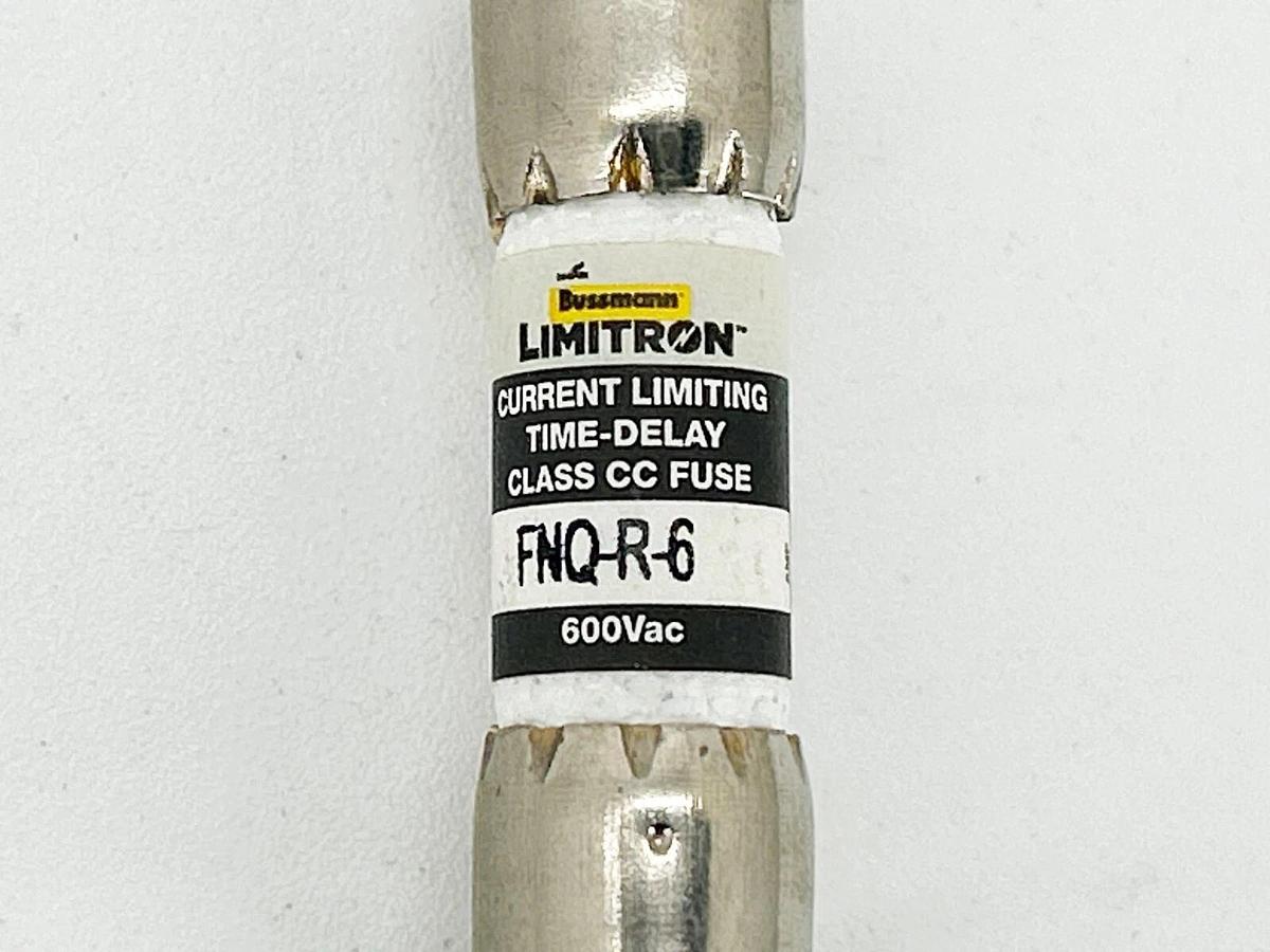 New Lot of 6 Bussmann FNQ-R-6 Time Delay Fuse 6A 600V