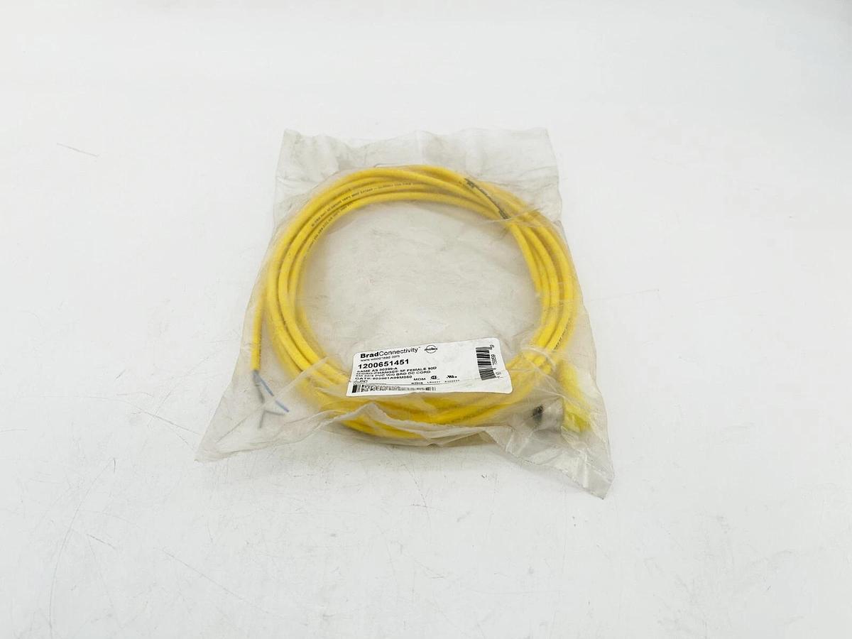 New Brad Connectivity 803001A09M050 Micro-Change 3P Female 90D m5 22/3 PVC W/O D