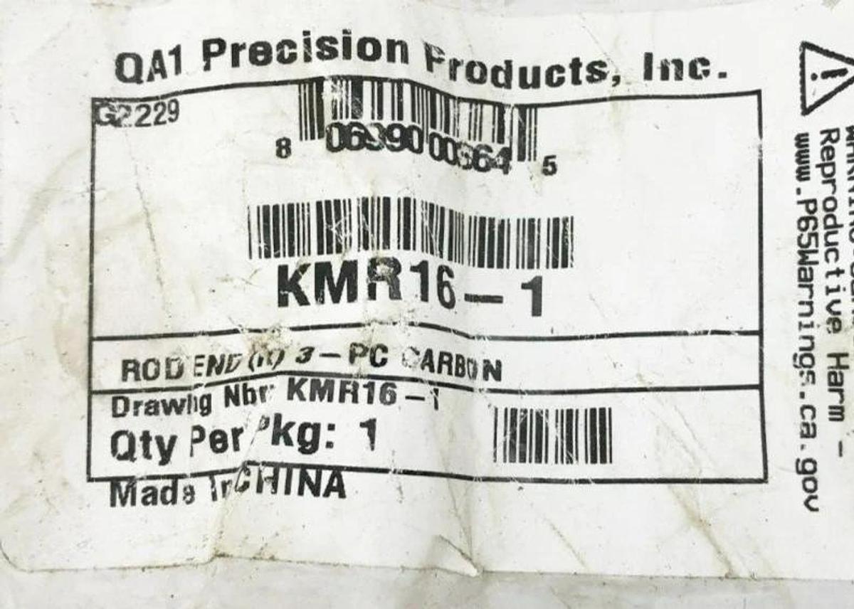 New QA1 KMR16-1 Three-Piece Male Suspension Rod End Bearing 1"