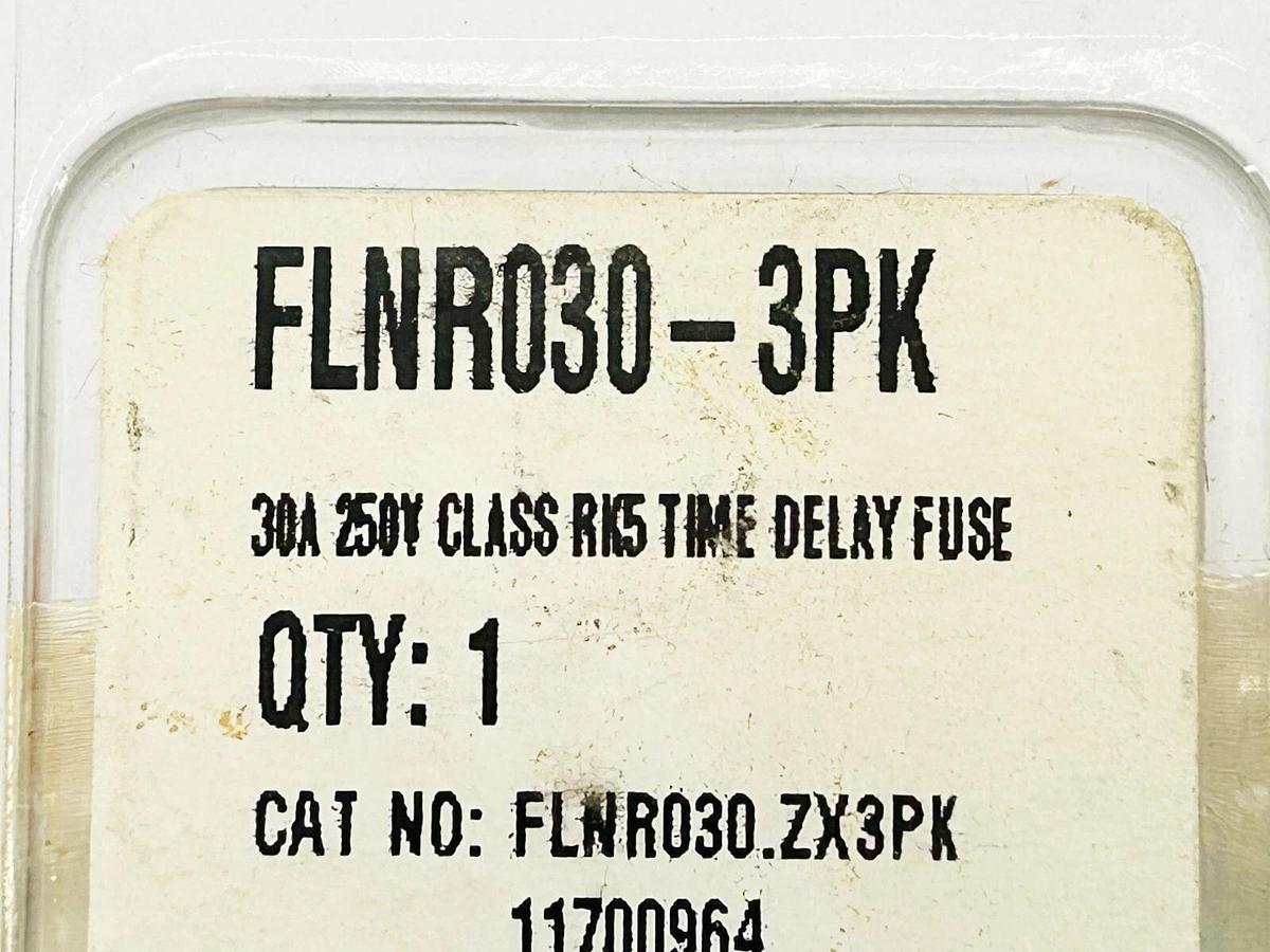 New Littelfuse FLNR030 Time Delay Dual Element Fuse 30A 250VAC 3 Pack