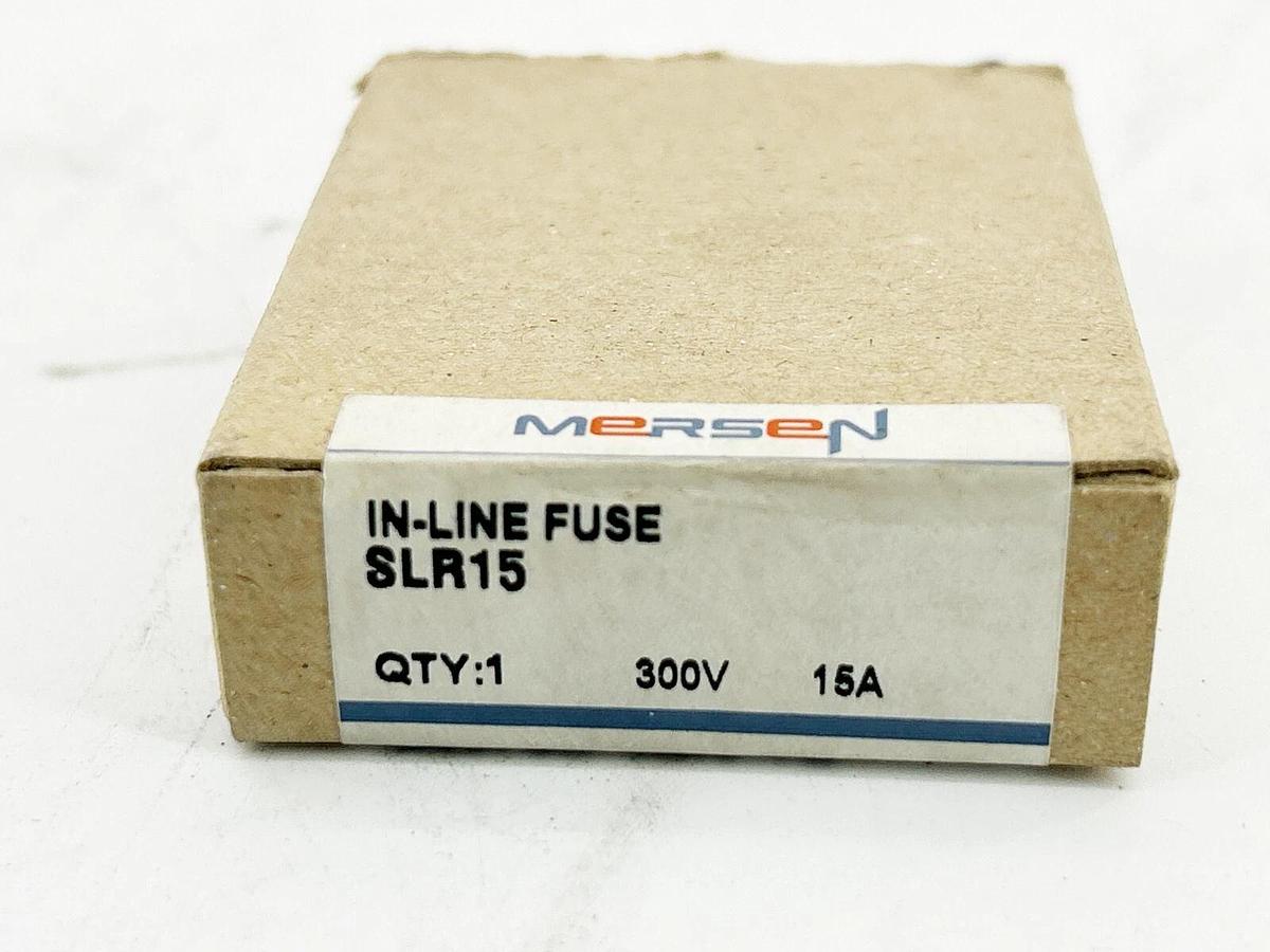New Lot of 5 Mersen SLR-15 Glass Fuse 15A 300V