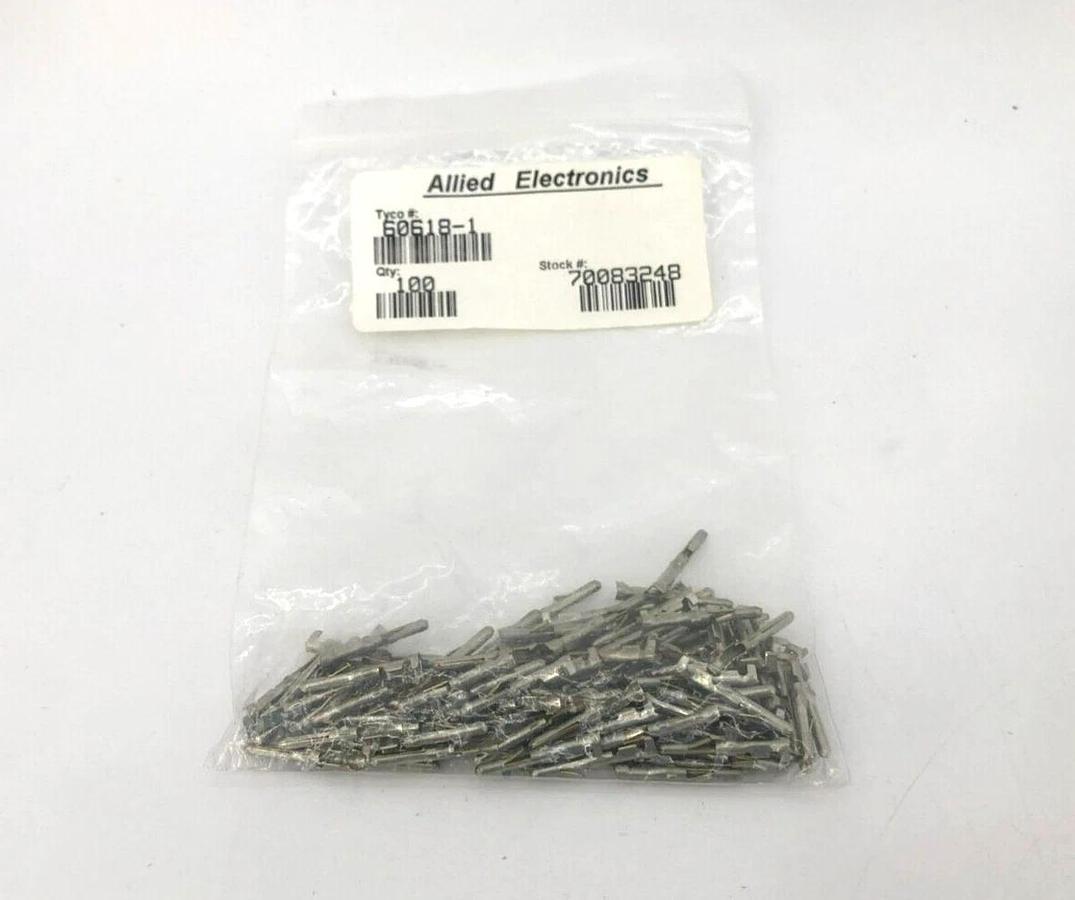 Lot of 100 New TE Connectivity 60618-1 Pin & Socket Connectors PIN 24-18 AWG