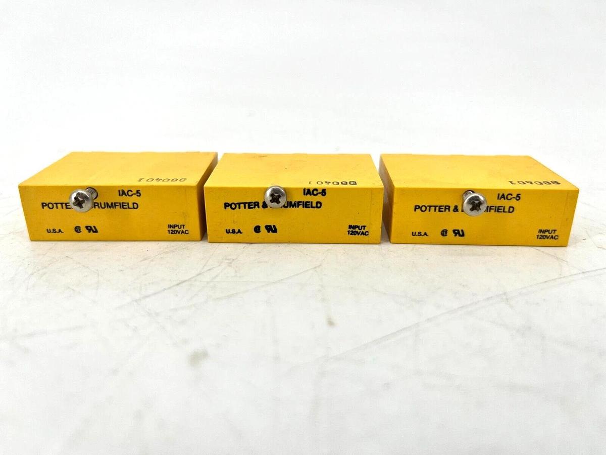 Lot of 3 New Potter & Brumfield IAC-5 AC Input Modules 120VAC