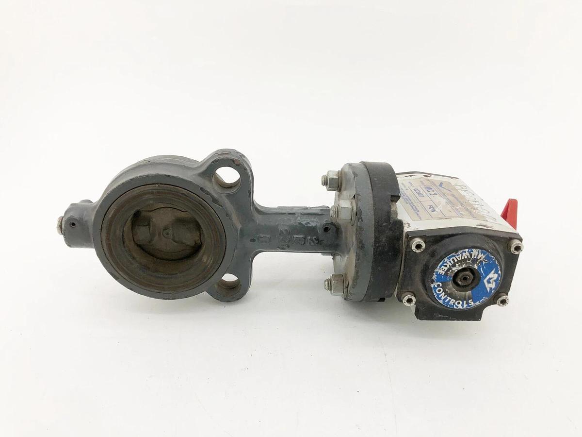 Used Milwaukee Controls MC 2 Pneumatic Actuator w/ CW223 Butterfly Valve