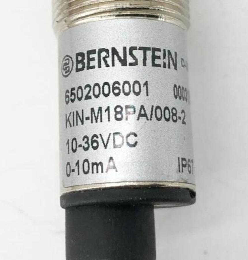 New Bernstein 6502006001 Analog Inductive Sensor 10-36VDC KIN-M18PA/008-2 No Box