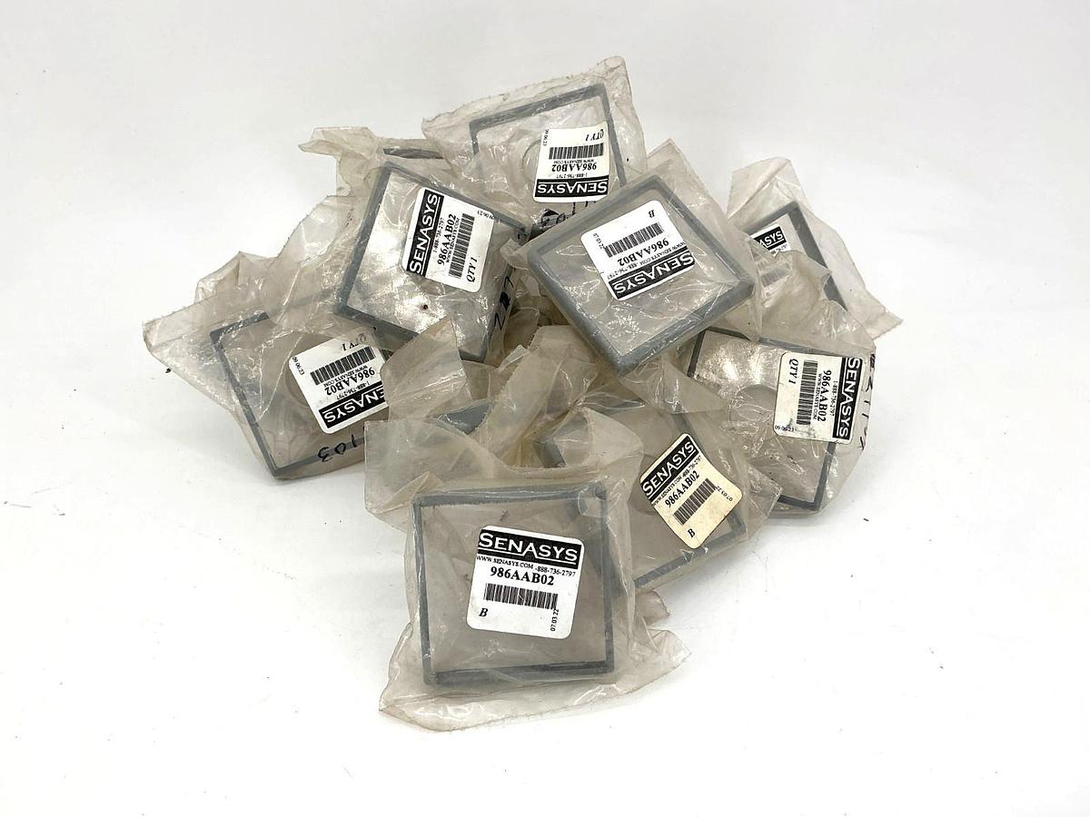 Lot of 15 New Senasys 986AAB02 Cover Plate Gray / Clear Square