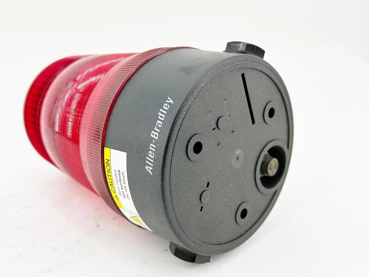 New Allen Bradley 855BM-S10DH4 Round 120MM Beacon Light 120V Red Ser.A