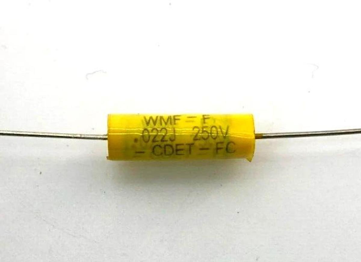 Lot of 10 New Cornell Dubilier WMF2S22J Axial Film Capacitors 0.022UF +/-5% 200V
