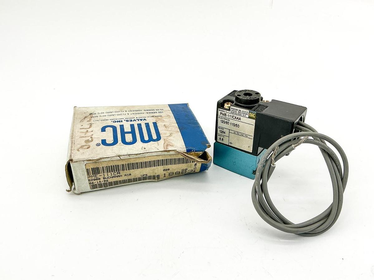 New Mac Valves PME-111CA Solenoid Valve 110/120V 6.8W 25-100PSI