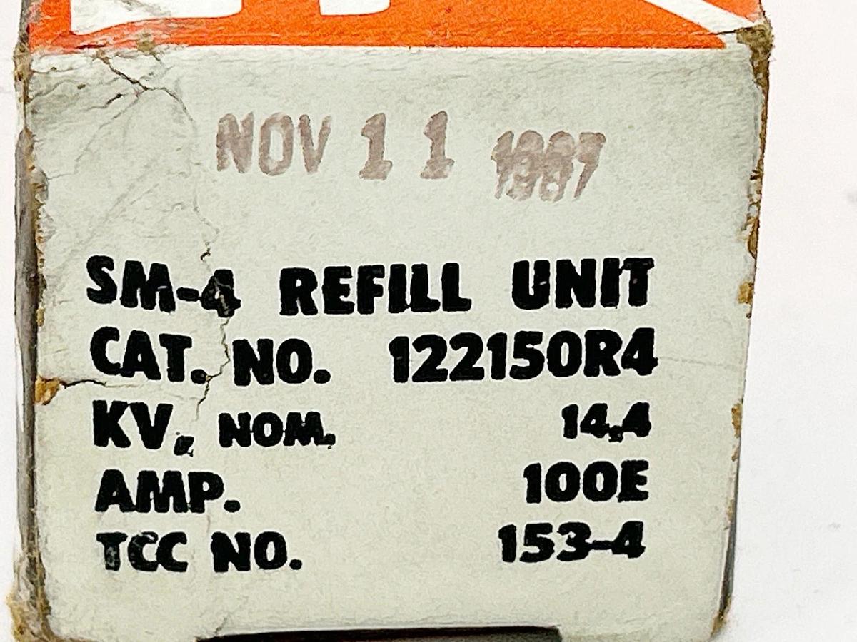 New S&C Electric 122150R4 Fuse Refill 100A 14.5KV