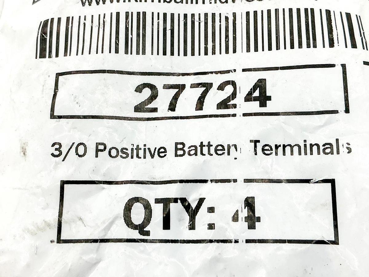 New Pack of 4 Kimball Midwest 27724 Positive Battery Terminal 3/0 Purple