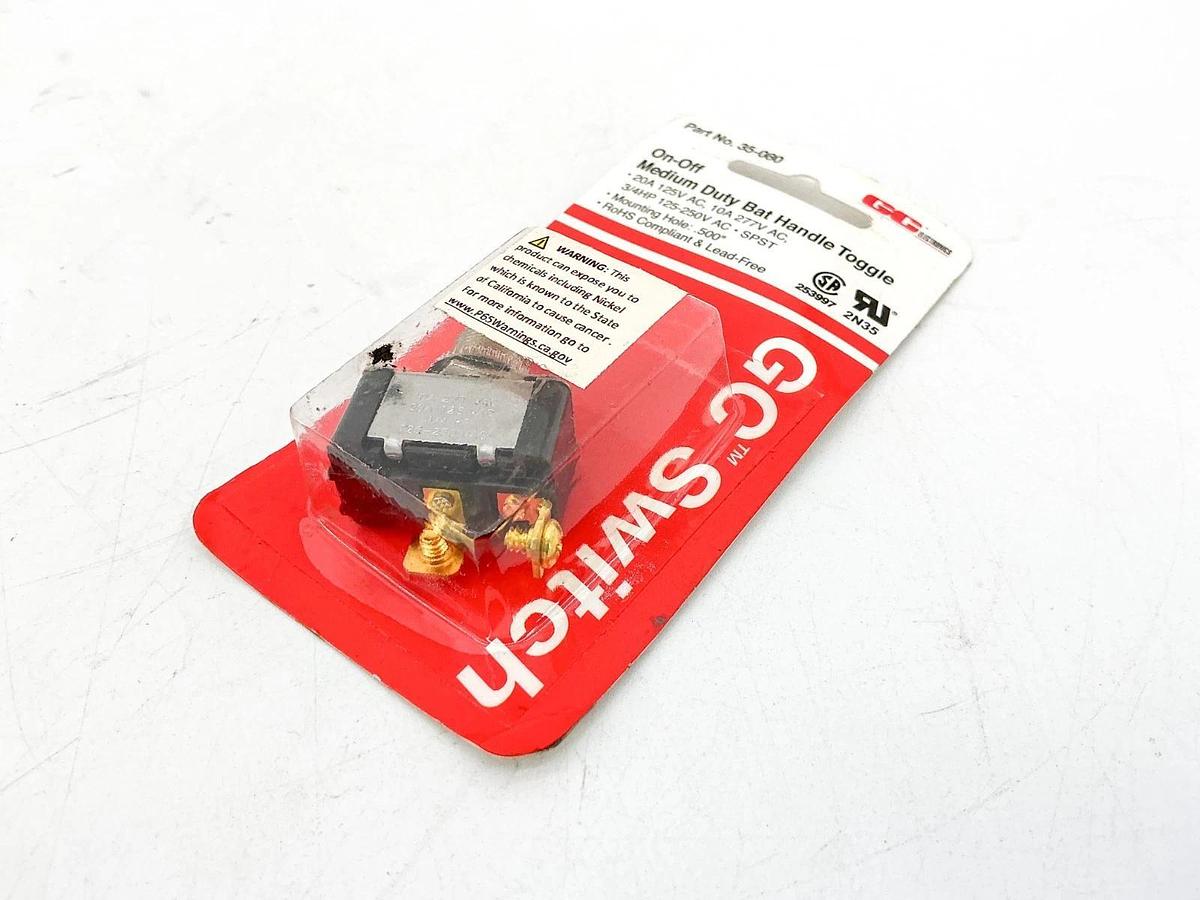 New Lot of 4 GC Electronics 35-080 On/Off Medium Duty Toggle Switch 277V 10A