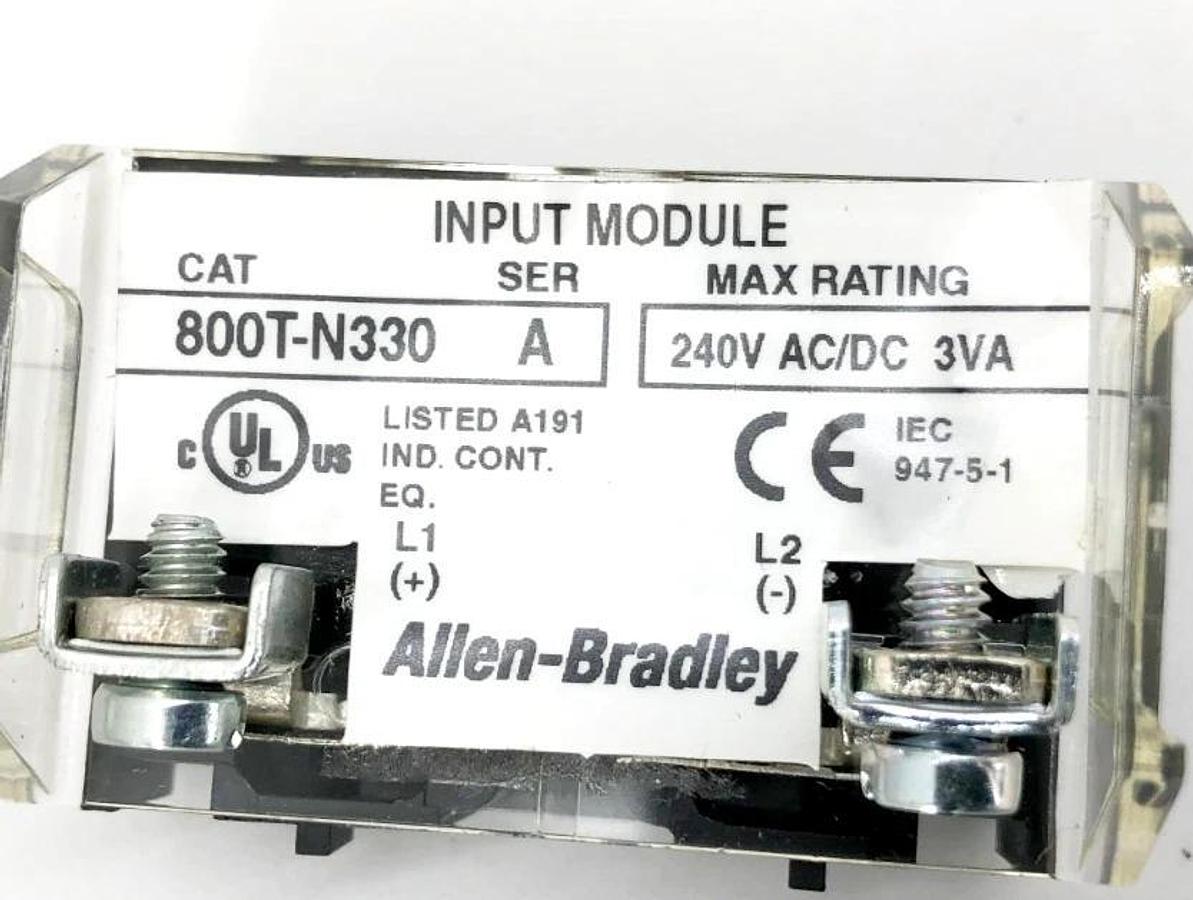 Lot of 2 New Allen Bradley 800T-N330 Ser. A Power Modules 6V 12V 24V 120V