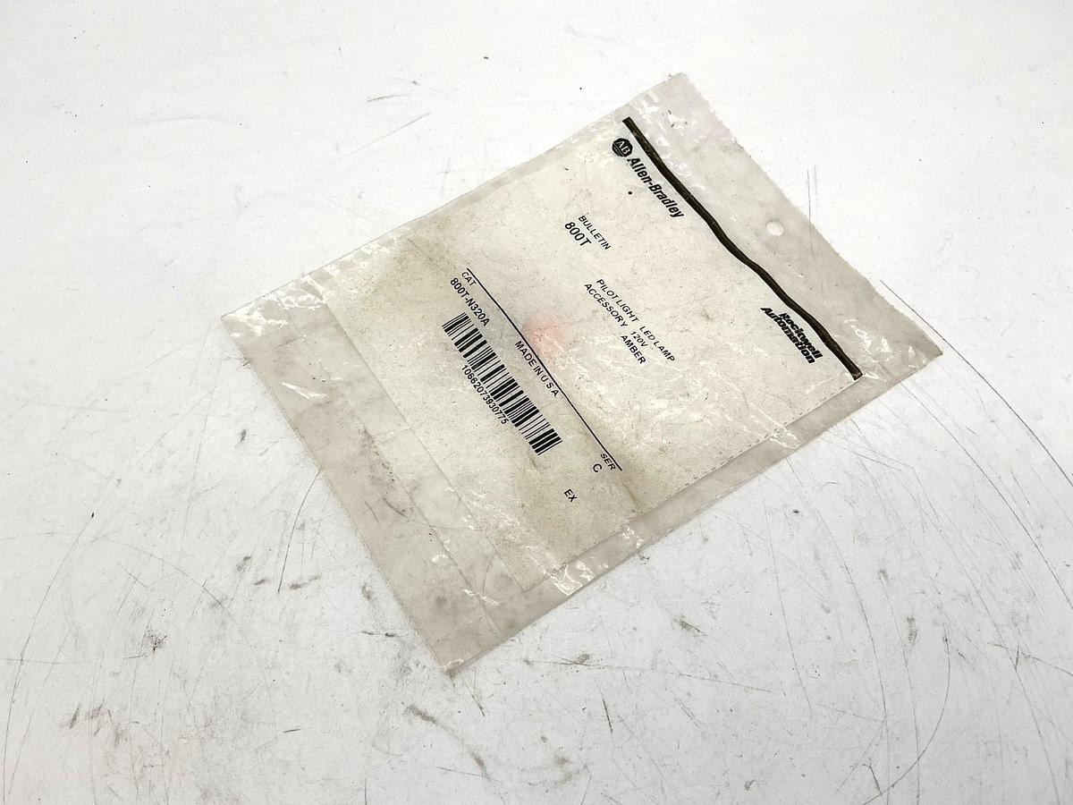 New Allen Bradley 800T-N320A Ser C Pilot Light Accessory LED Lamp 120V Amber