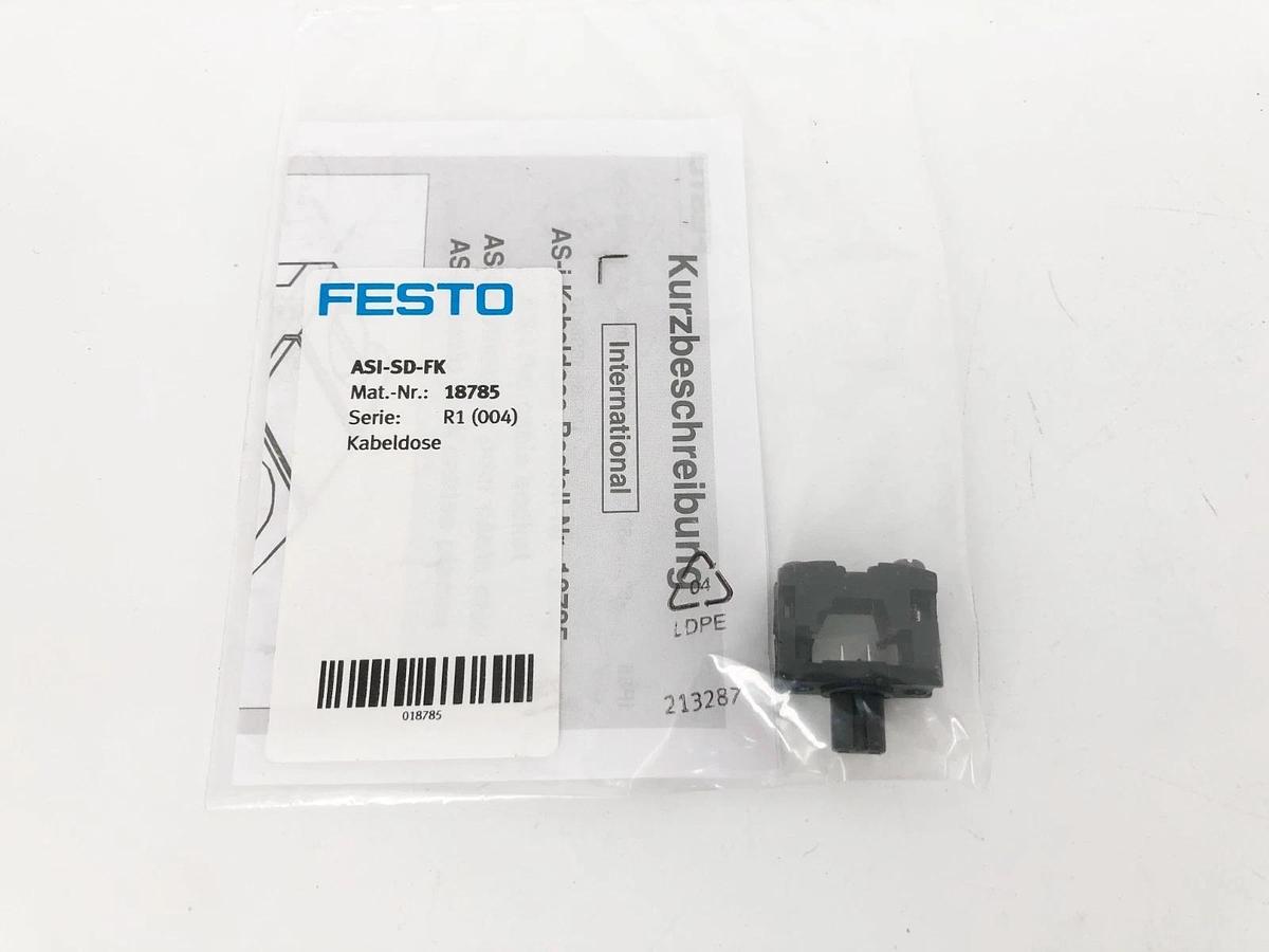 Lot of 2 New Festo ASI-SD-FK Flat Cable Sockets 18785