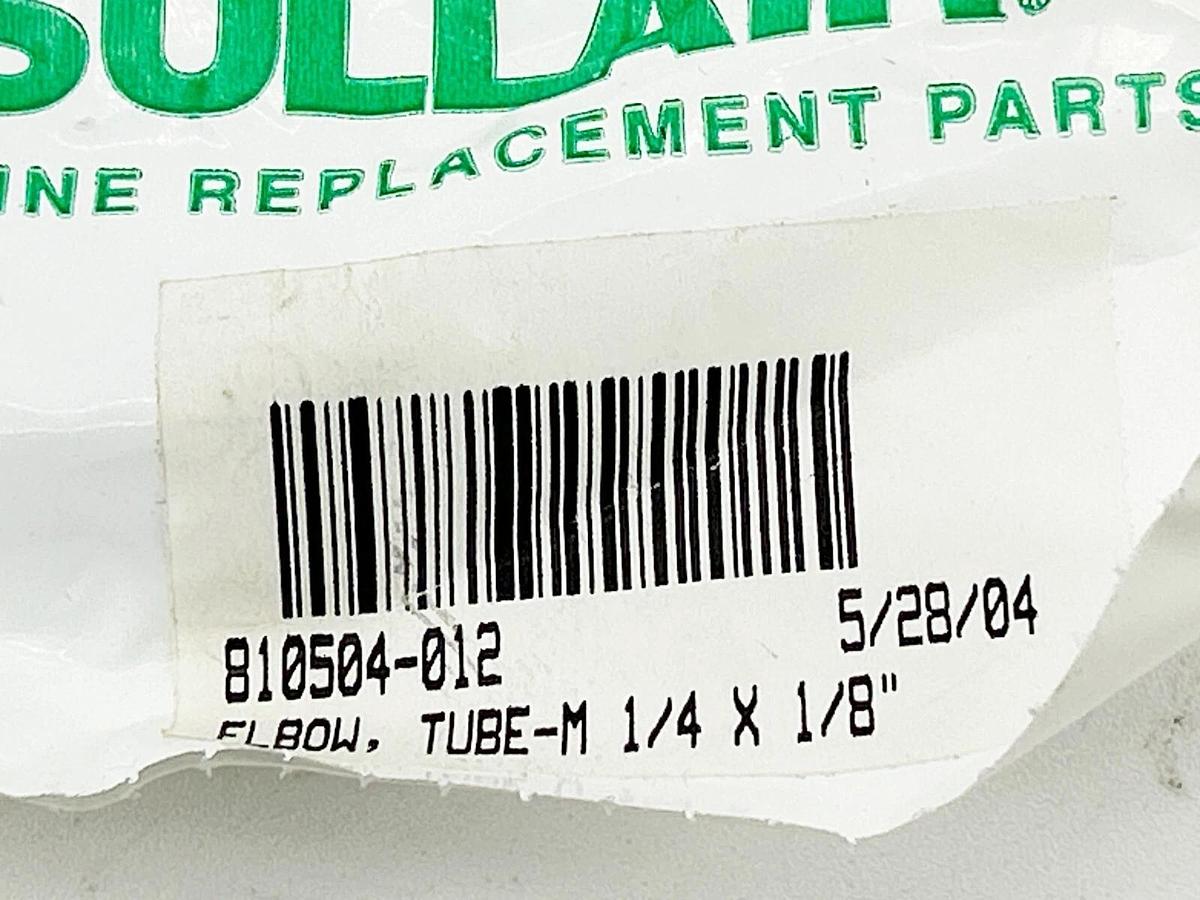New Lot of 2 Sullair 810504-012 Elbow Tube 1/4x1/8"
