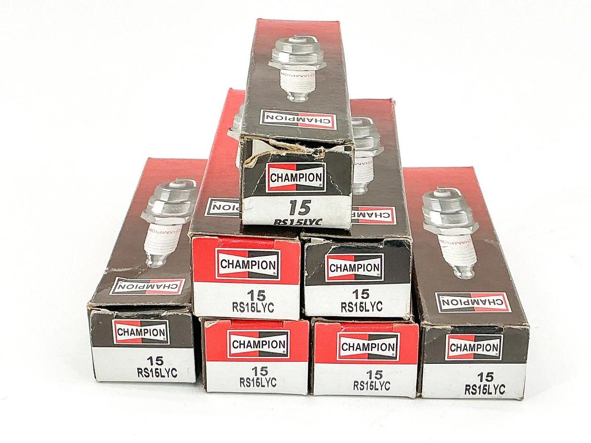 New Lot of 7 Champion RS15LYC Copper Plus Spark Plug 15