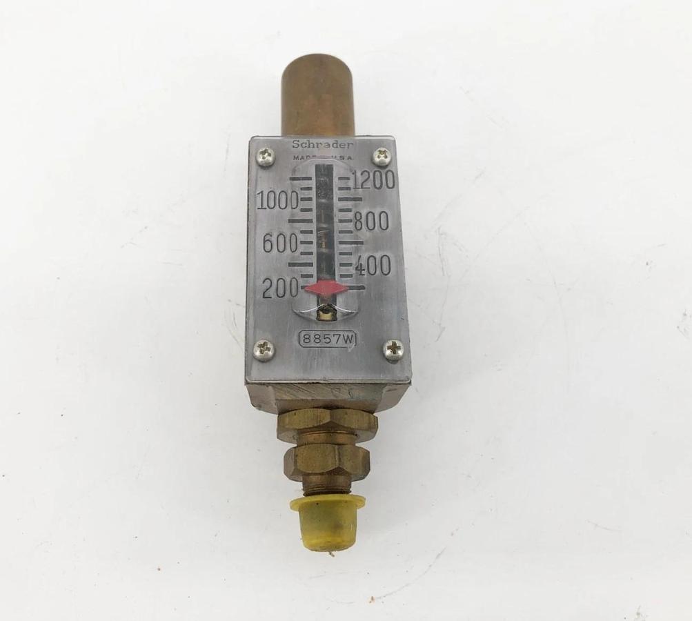New Schrader 8857W Hydraulic Gauge Range 200-1200 PSIG - No Box