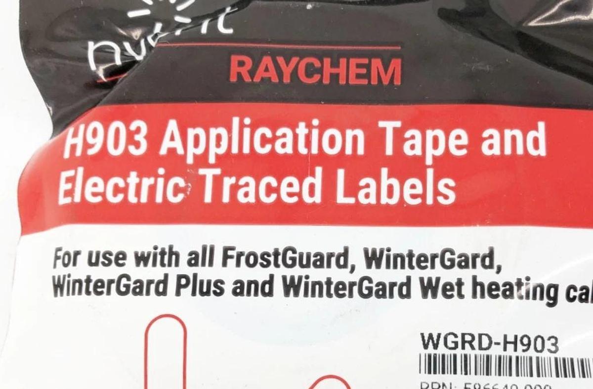 New nVent Raychem H903 Application Tape and Electric Traced Labels