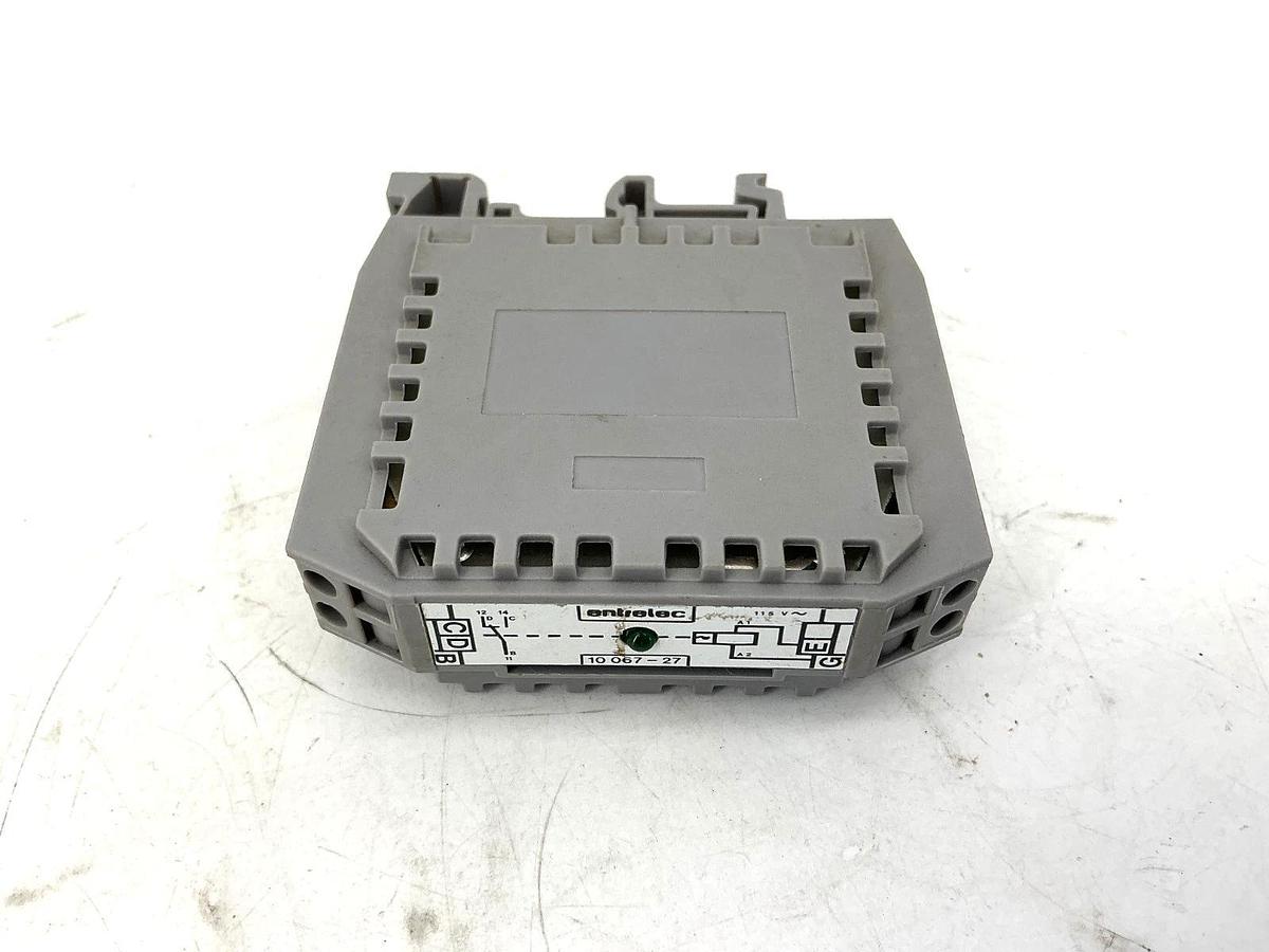 New ABB Entrelec 10-067-27 Relay Control Module Green LED 115V 10-067.27 No Box