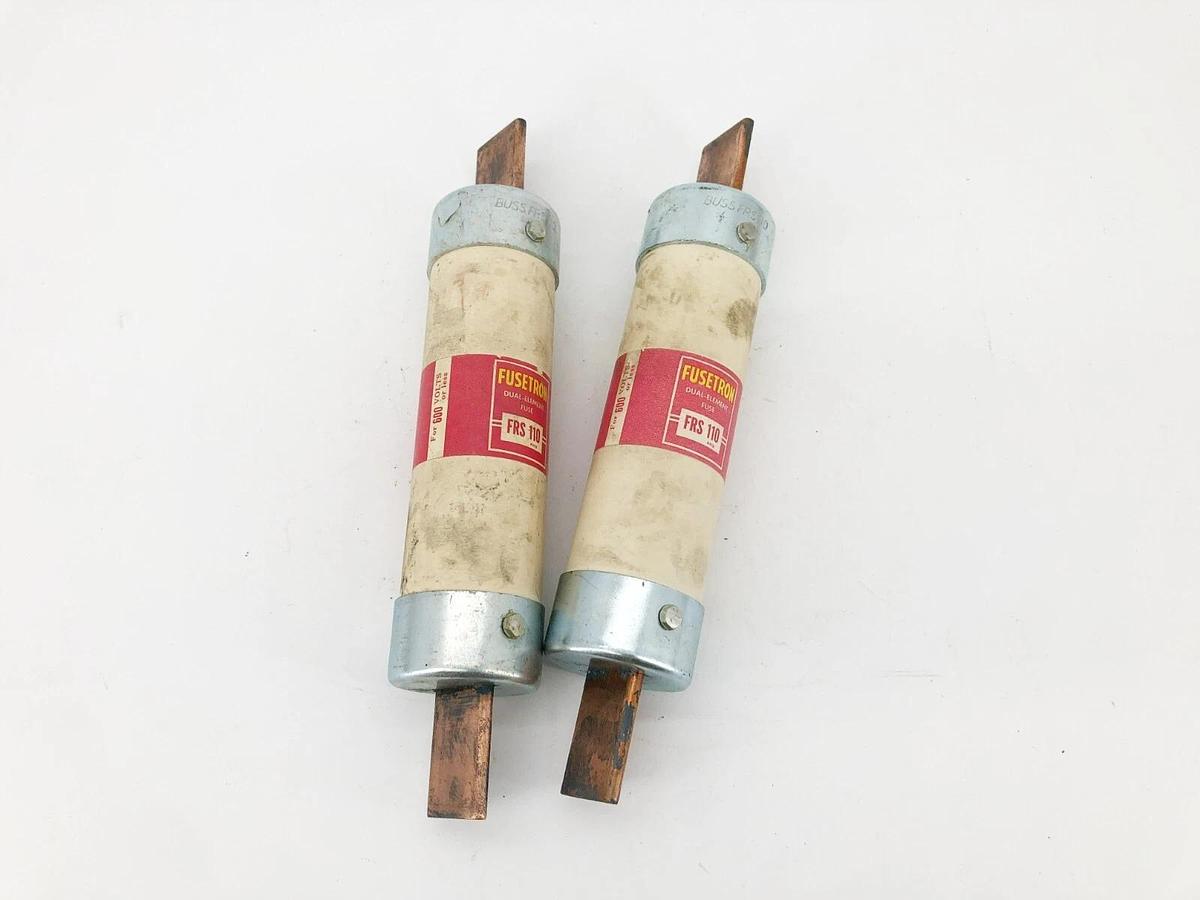 Lot of 2 New Bussmann FRS 110 Dual Element Fuses 110A 600VAC Class RK5