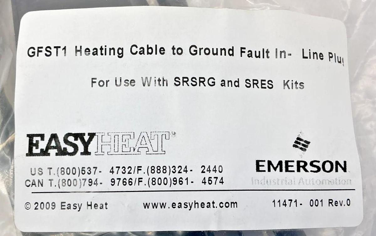 New Easy Heat GFST1-ELCI Plug-In Power Connection Kit 120V