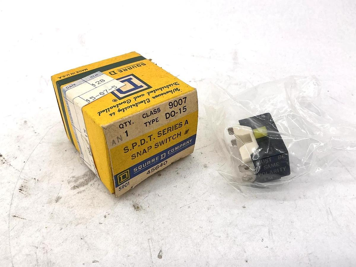 New Square D 9007DO-15 Ser A SPDT Replacement Snap Switch 9007DO15 45640