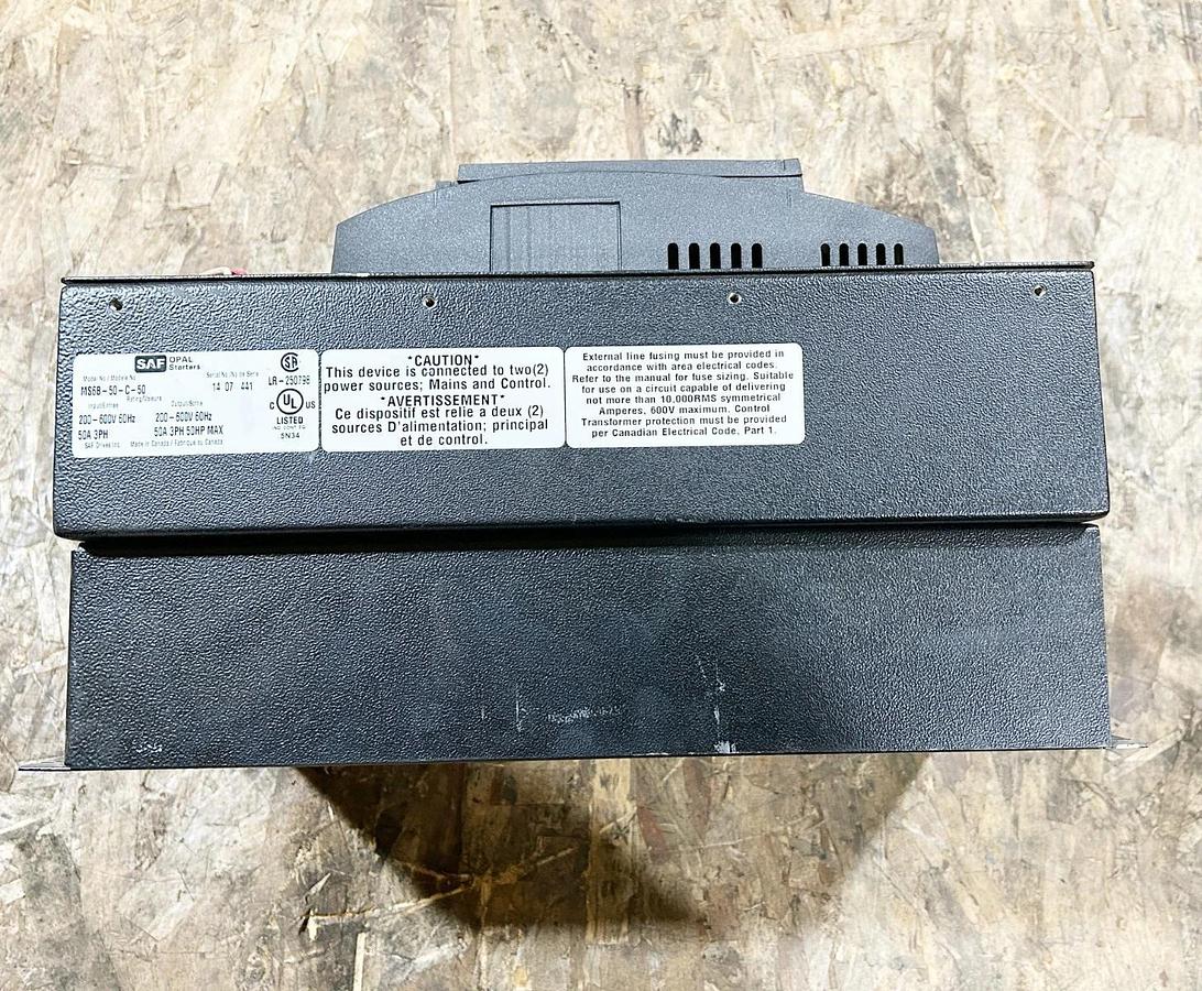 Used SAF Drive Opal Pro MS6B-50-C-50 Starter 600V 50A 50HP 3PH