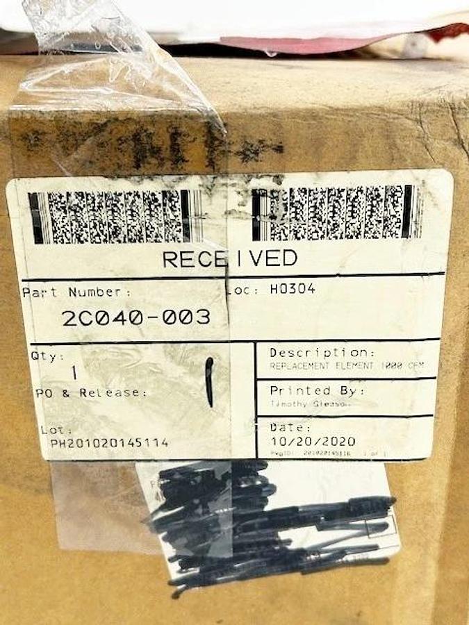 Parker 2C040-003 Air Filter Vortron Z40 Head Assembly 1000CFM V65991 2C228-087