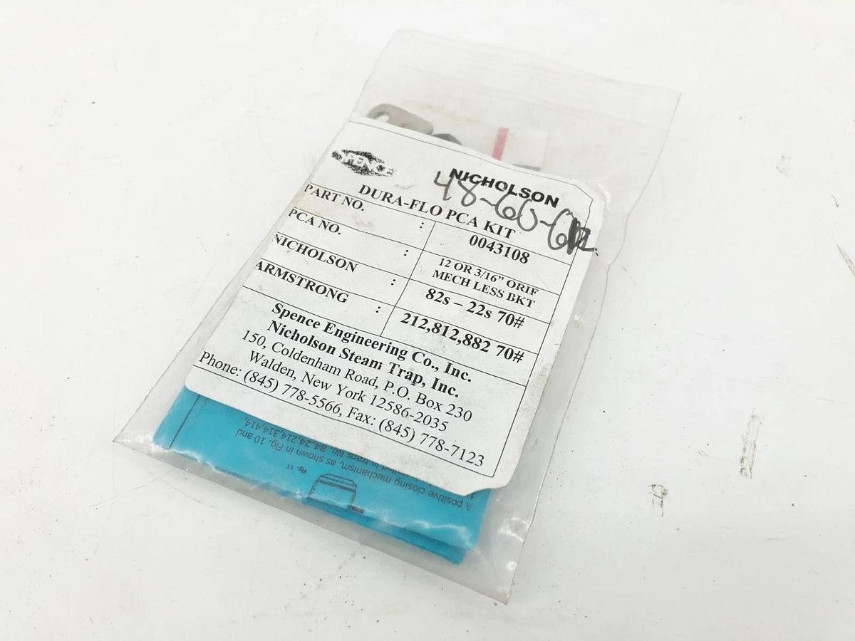 New Nicholson 0043108 Kit 12 OR 3/16" ORIF MECH LESS BKT 82S-22S 70#