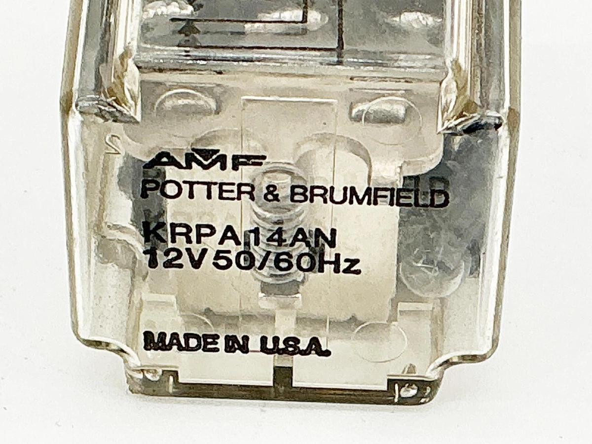 New Potter Brumfield KRPA14AN 12V Relay 12V 50/60Hz 10A 1/6HP