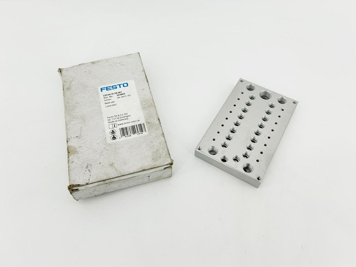 New Festo CPV10-VI-P8-M7 Multi-Pin Valve Manifold, 163893 - Missing Hardware
