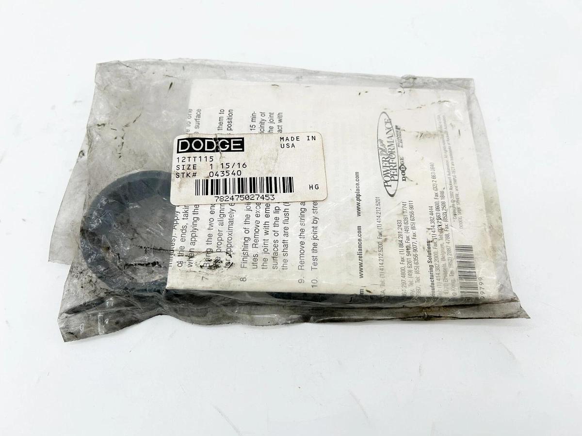 New Dodge 12TT115 Spherical Roller Bearing Gasket Kit Size 1 15/16 043540