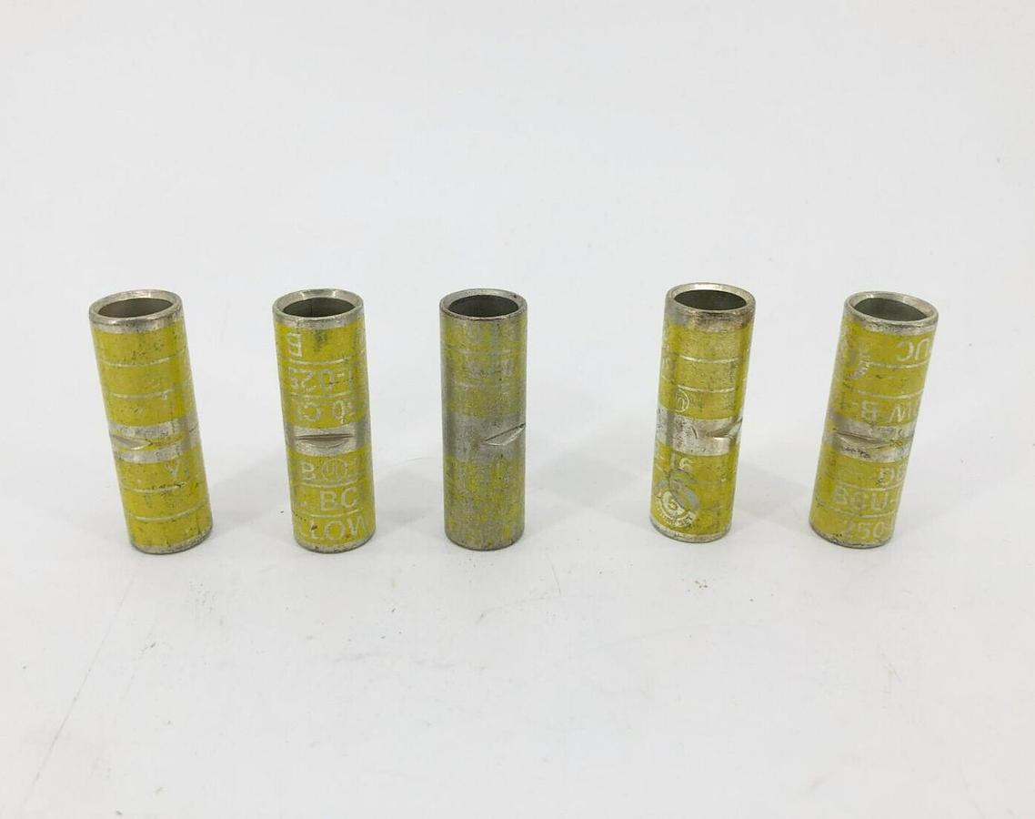 Lot of 5 New Penn-Union BCU-025 Splice Connectors Yellow B-16 250 CU