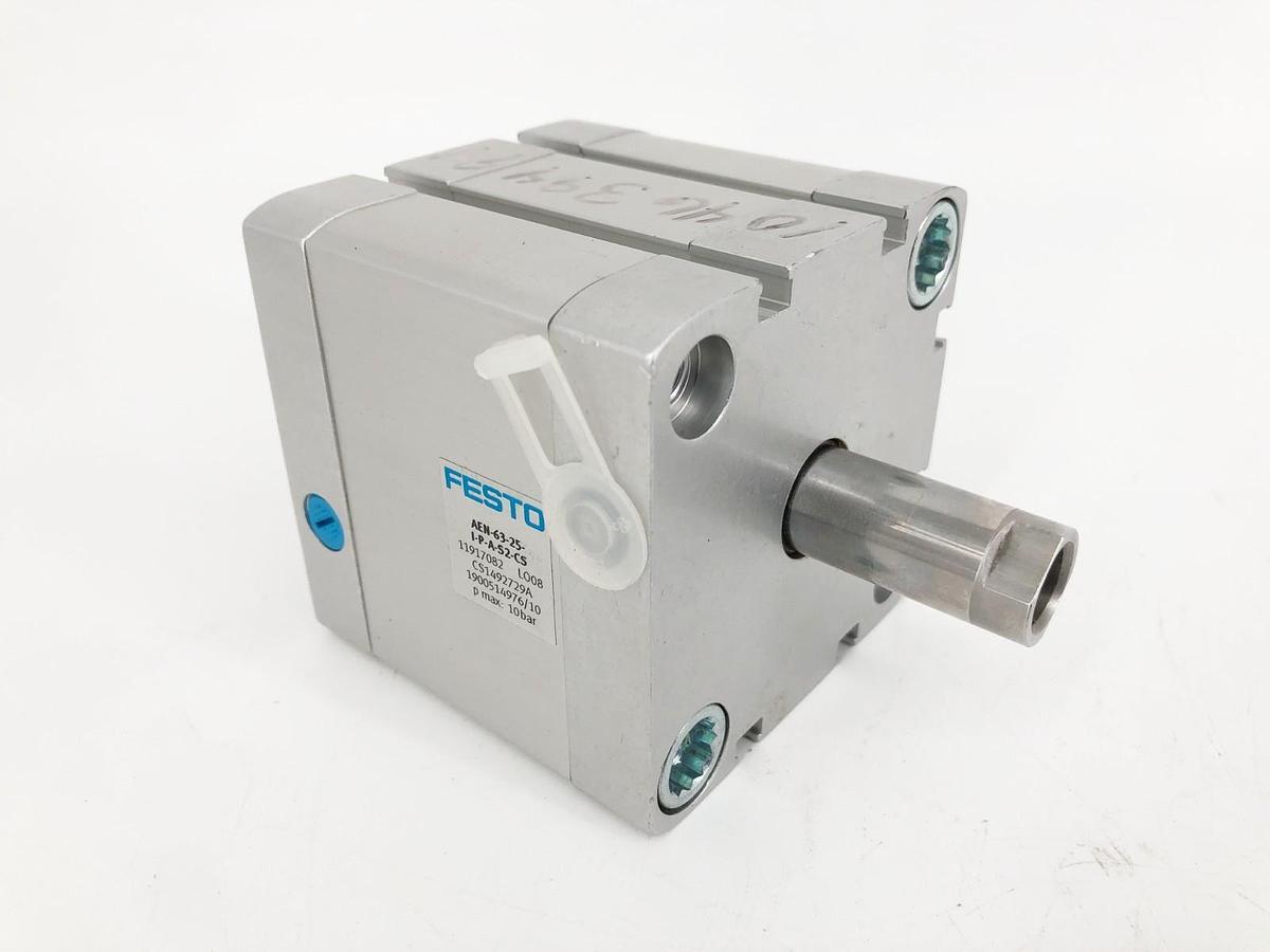 New Festo AEN-63-25-I-P-A-S2-CS Cylinder 25mm Stroke 63mm Bore 4687633 - No Box