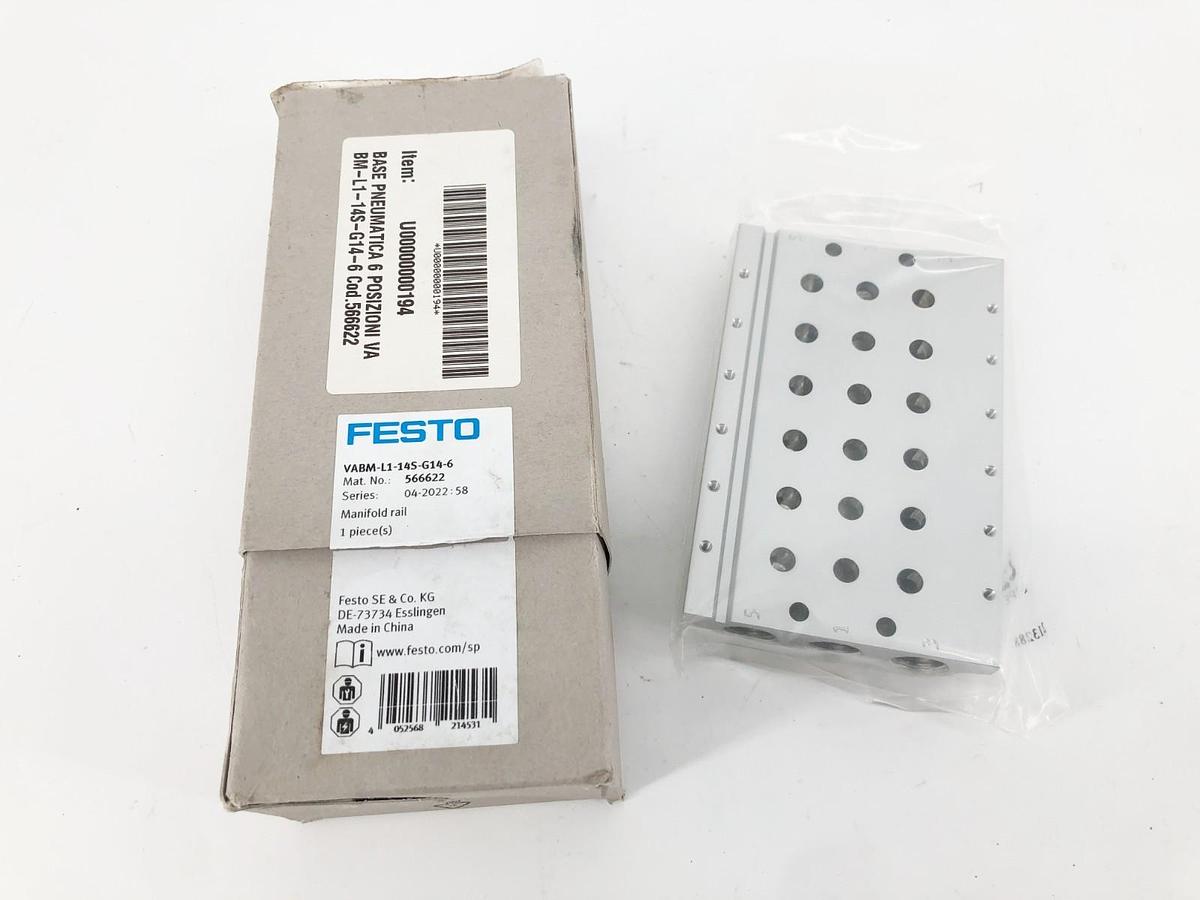 New Festo VABM-L1-14S-G14-6 Manifold Rail 566622