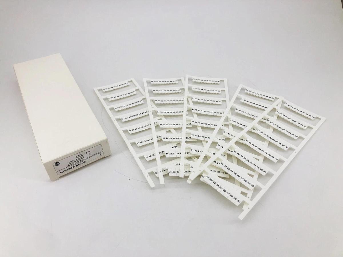 Box of 5 New Allen-Bradley 1492-MS5XH21-30 Ser. A Horizontal Marker Cards