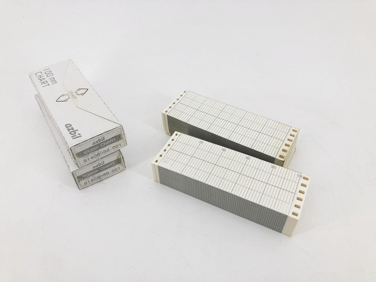 Lot of 2 New Azbil 81406088-001 100mm Charts